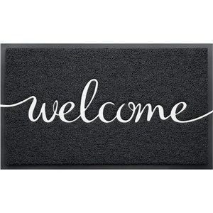 Welcome Door Mat Durable Low Profile Floor Mat Non Slip Indoor Outdoor 30x17.5